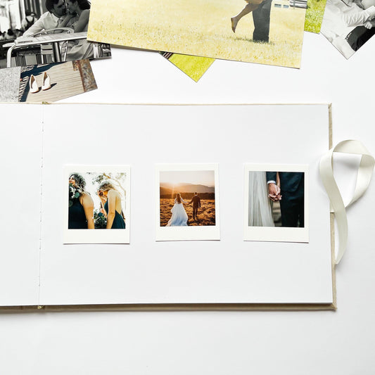 How Do You Stick Polaroid Pictures to Wedding Guestbook? - klevo Albums